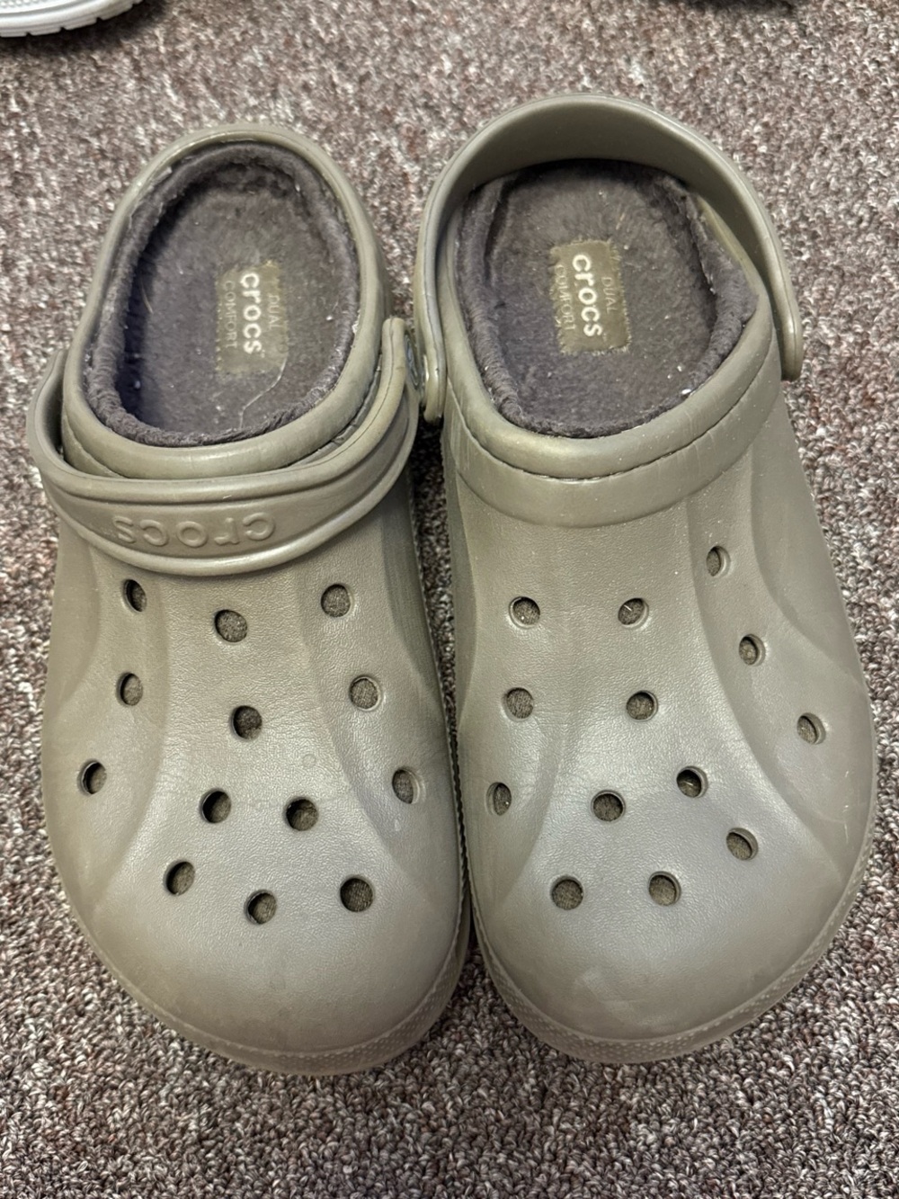 CROCS Classic Clog with Fleece Lining - Olive